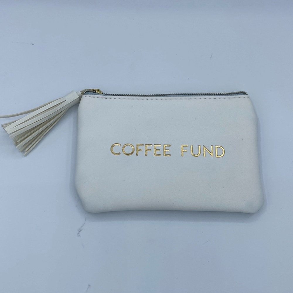 Coffee Fund Coin Purse Pouch Zipper